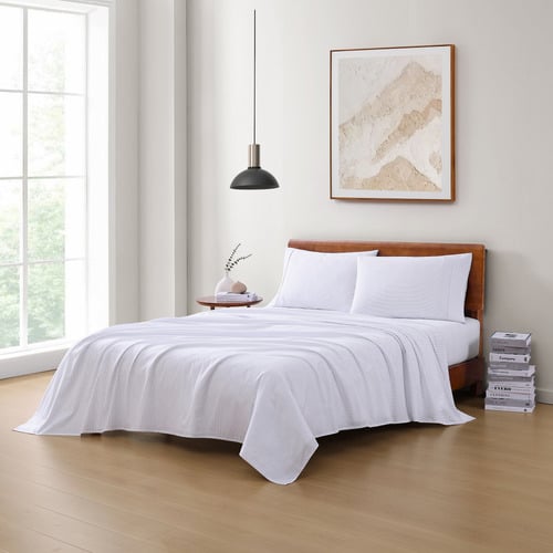 Blue-Cobalt-Organic-Washed-Cotton-Sheet-Set