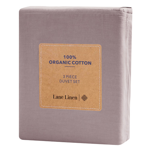 Lilac Washed Organic Cotton Quilt Cover Set