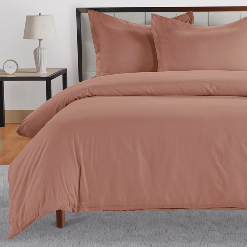 Rose Dawn Washed Organic Cotton Quilt Cover Set