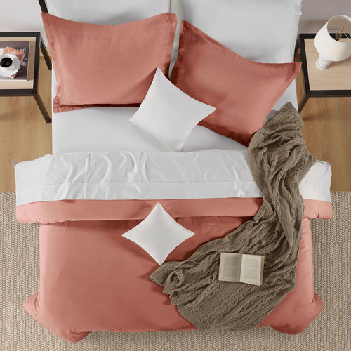 Rose Dawn Washed Organic Cotton Quilt Cover Set