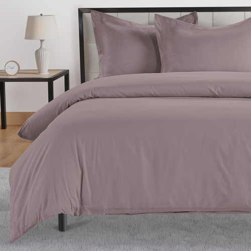 Lilac Washed Organic Cotton Quilt Cover Set