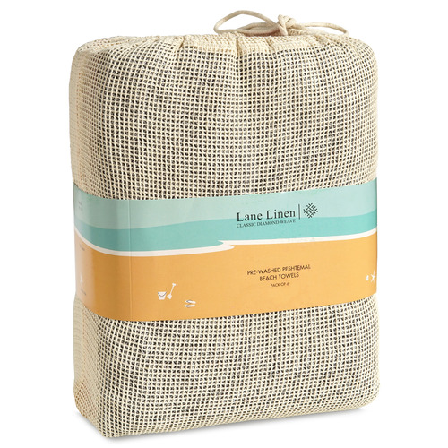 6 Piece Chambray Cotton Beach Towel Set