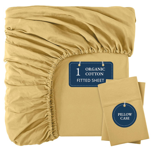 Organic Washed Cotton Fitted Sheet Set