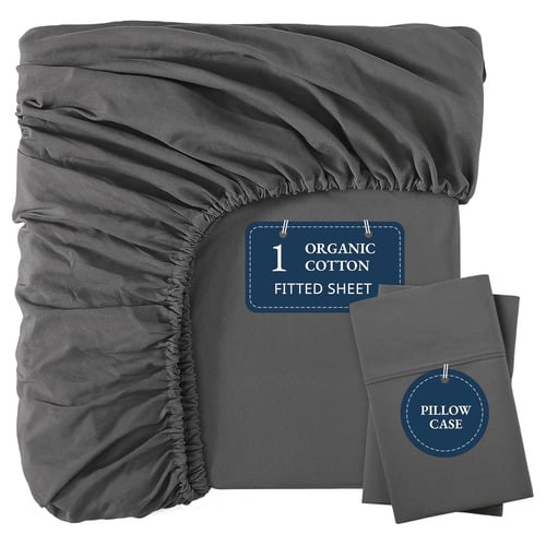 Organic Washed Cotton Fitted Sheet Set