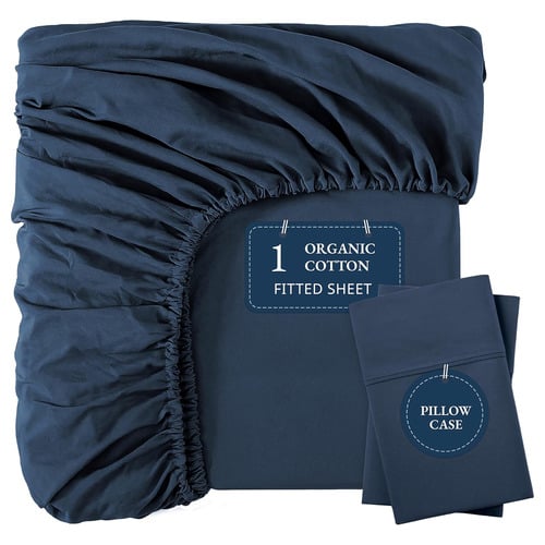 Organic Washed Cotton Fitted Sheet Set