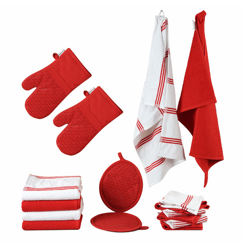 16 Piece Kitchen Towel, Pot Holder & Oven Mitt Set