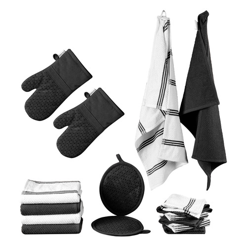 16 Piece Kitchen Towel, Pot Holder & Oven Mitt Set
