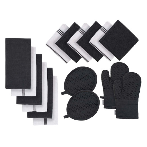 16 Piece Kitchen Towel, Pot Holder & Oven Mitt Set