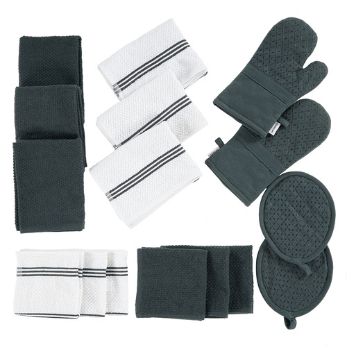 16 Piece Kitchen Towel, Pot Holder & Oven Mitt Set