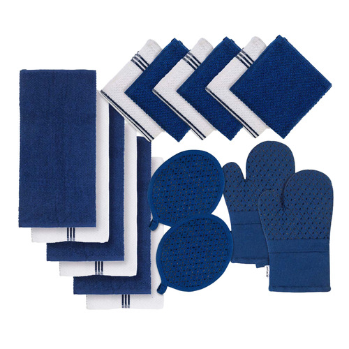 16 Piece Kitchen Towel, Pot Holder & Oven Mitt Set