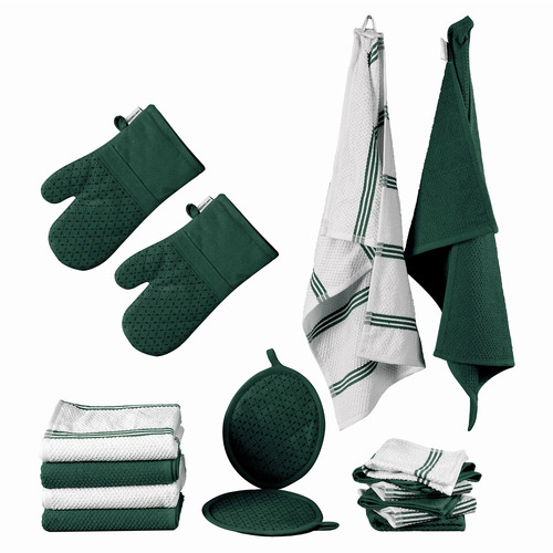 16 Piece Kitchen Towel, Pot Holder & Oven Mitt Set