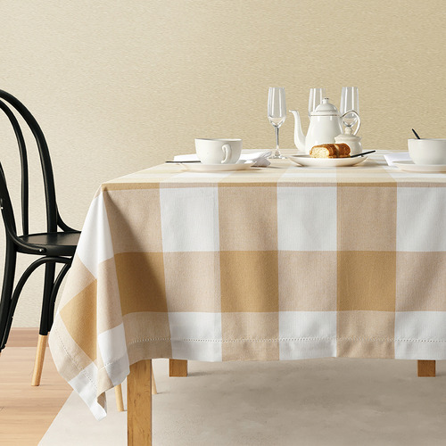 Cotton Checquered Tablecloth