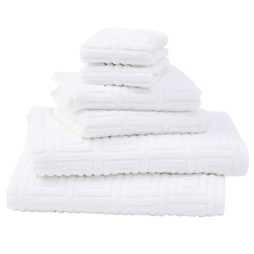6 Piece Roman Combed Cotton Bathroom Towel Set