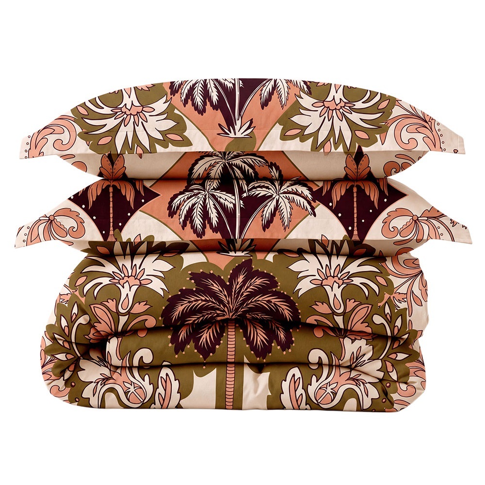Desert Sand Oasis  Cotton Sateen Quilt Cover Set