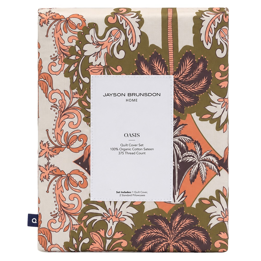 Desert Sand Oasis  Cotton Sateen Quilt Cover Set