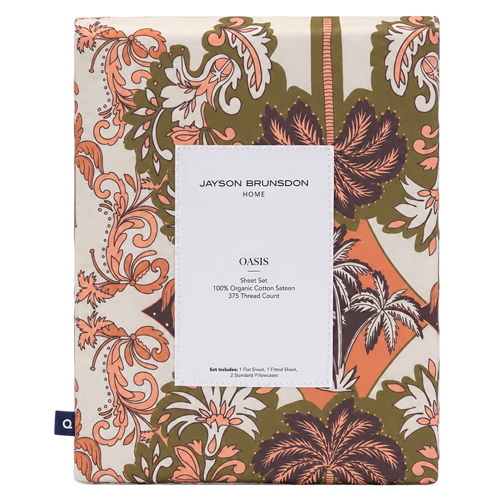 Desert Sand Oasis  Cotton Sateen Sheet Set