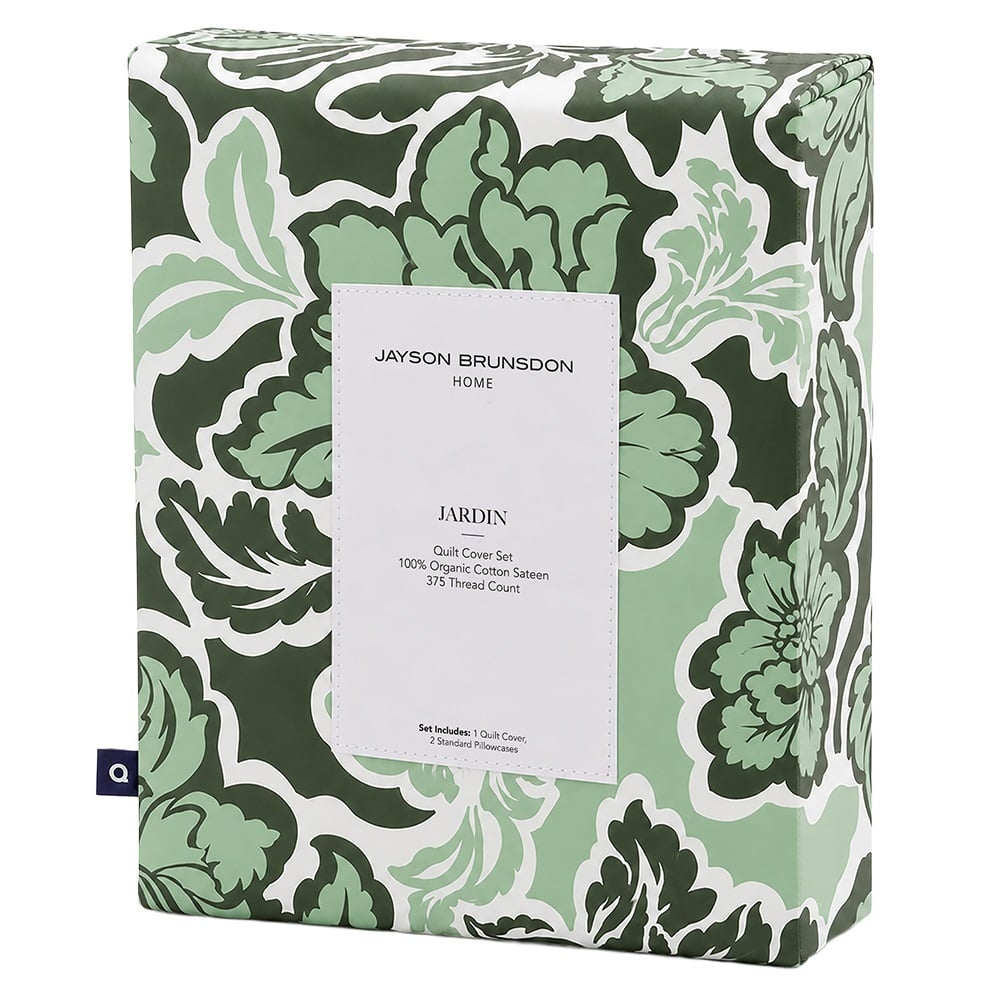 Evergreen Jardin Cotton Sateen Quilt Cover Set