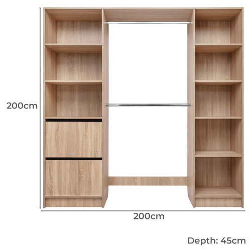 EuropeanCabinetry Basel Slim Shaker Built-In Wardrobe | Temple & Webster