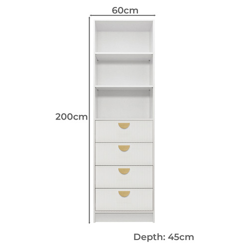 Lewis Fluted Wardrobe