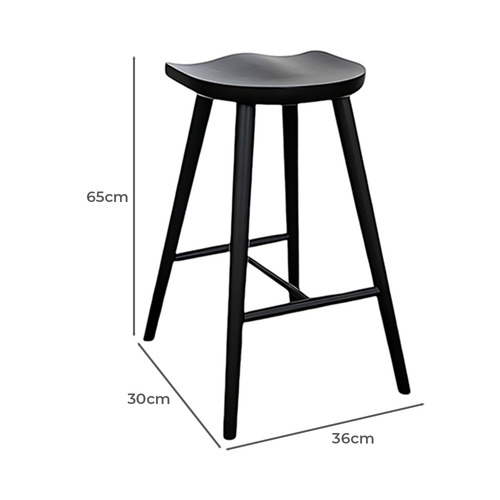 65cm Whitaker Ash Wood Saddle Stool