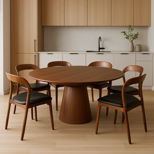 Deryn Oak Wood Extendable Dining Table