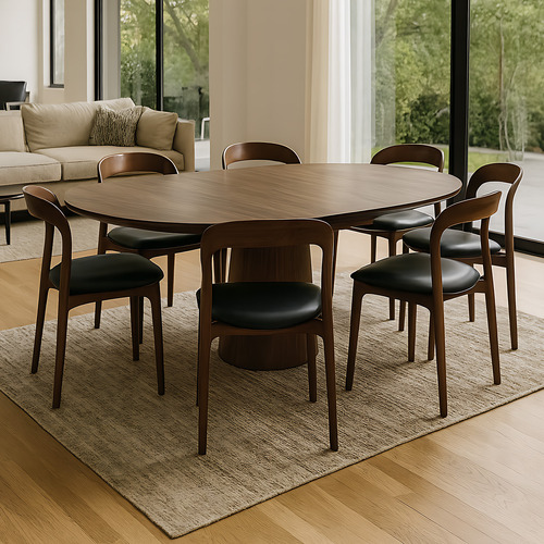Deryn Oak Wood Extendable Dining Table