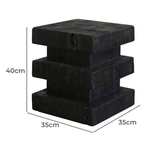 Caelan Recycled Pine Wood Side Table