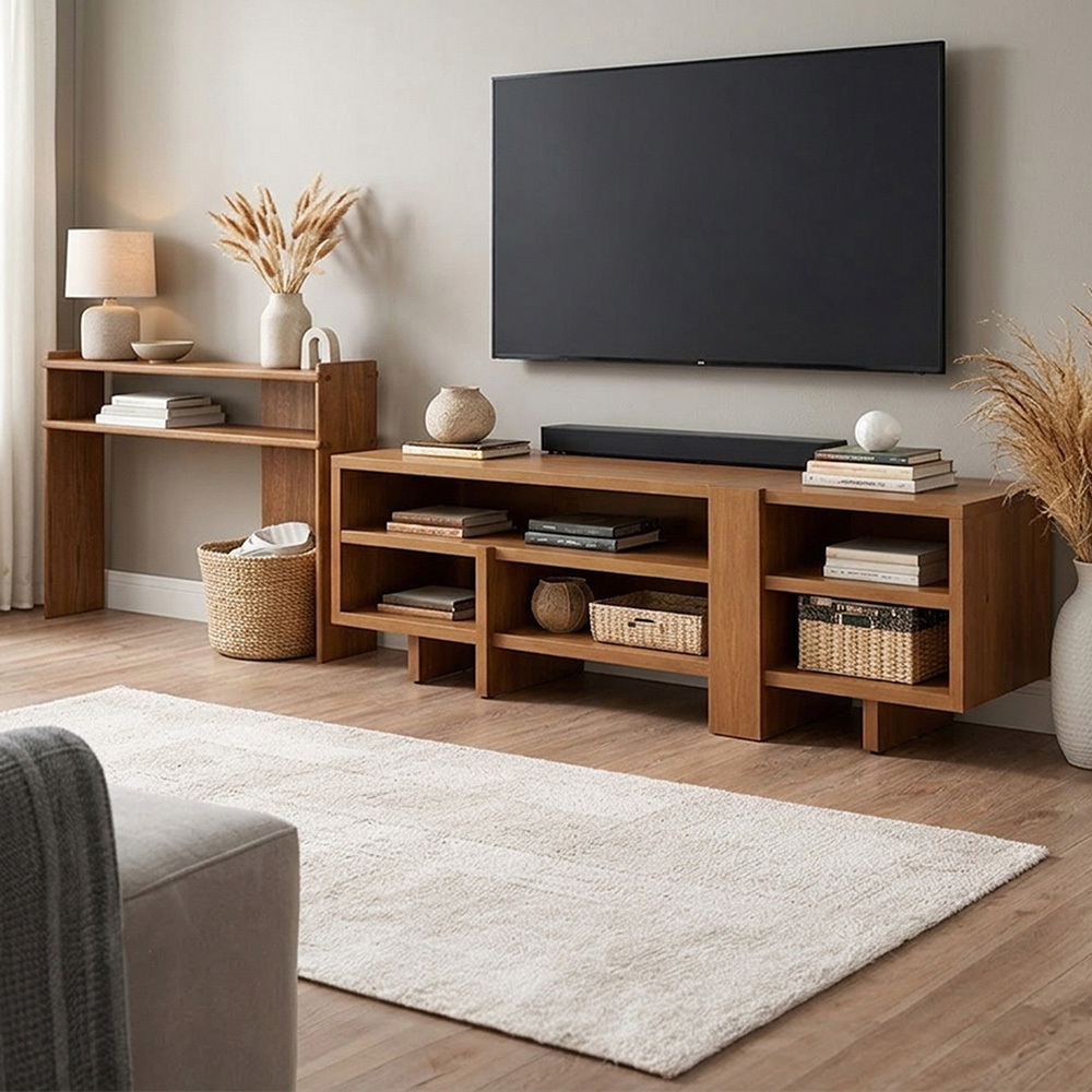 2 Piece Reverie Console Table & Entertainment Unit Set
