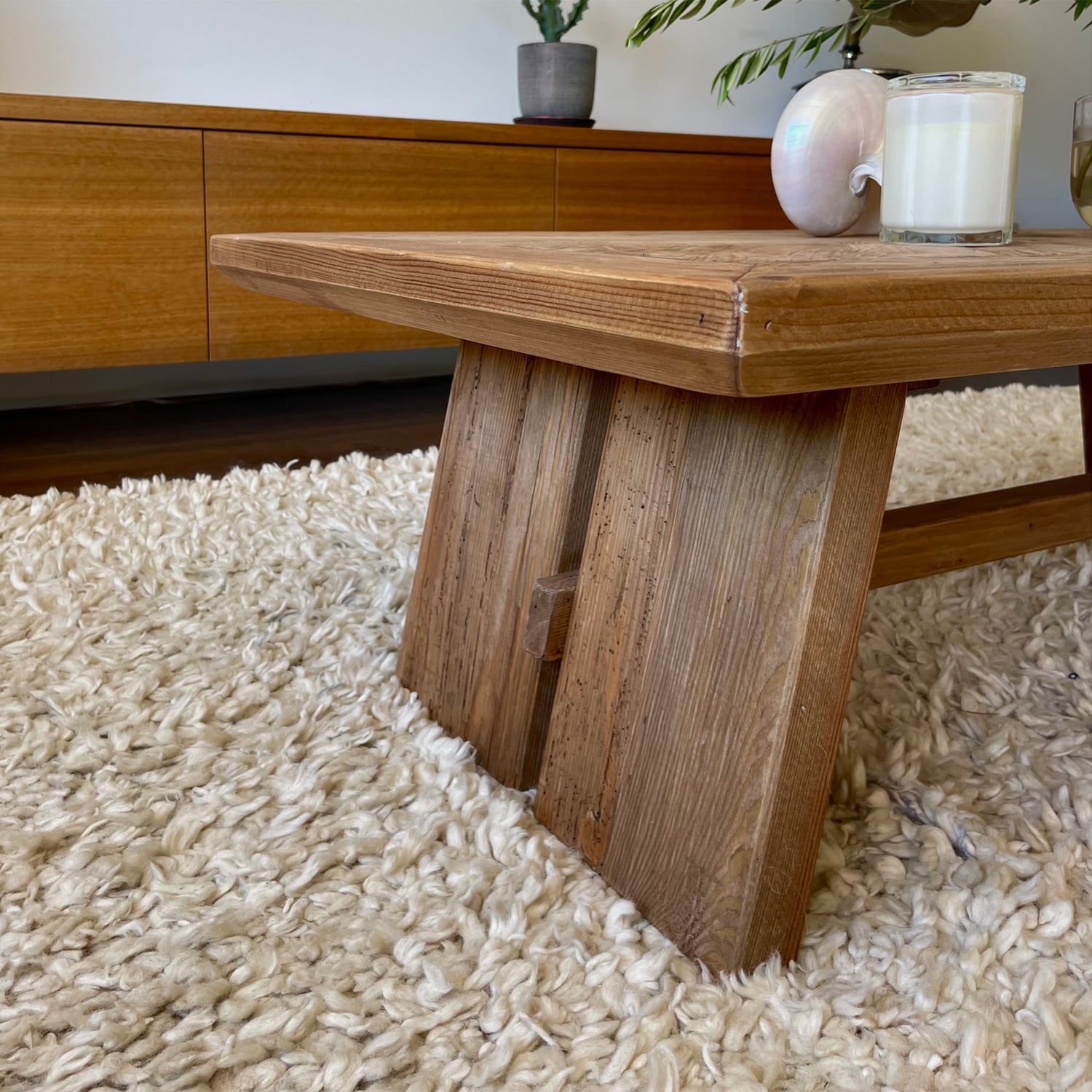 Omari Reclaimed Pine Wood Coffee Table