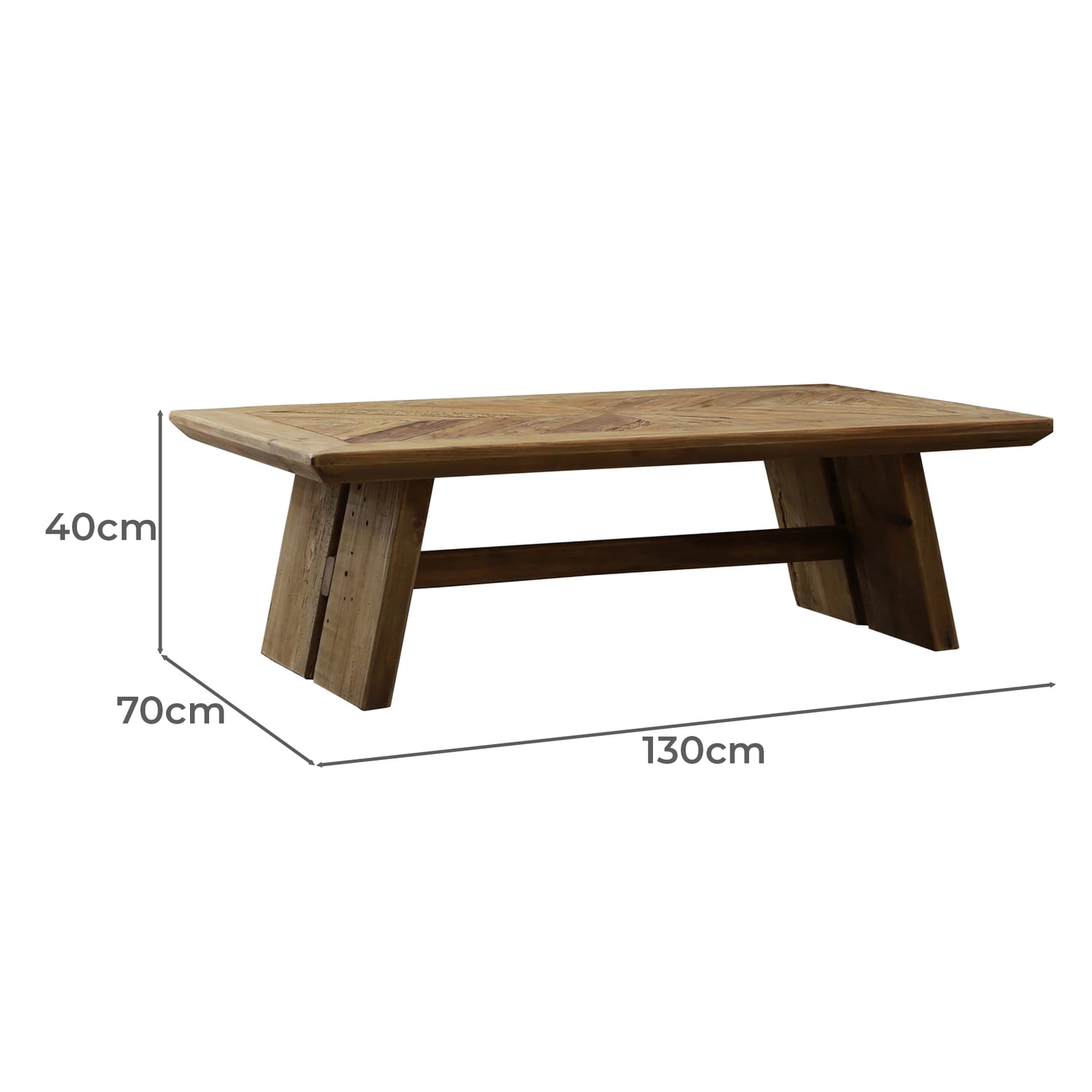 Omari Recycled Pine Wood Coffee Table