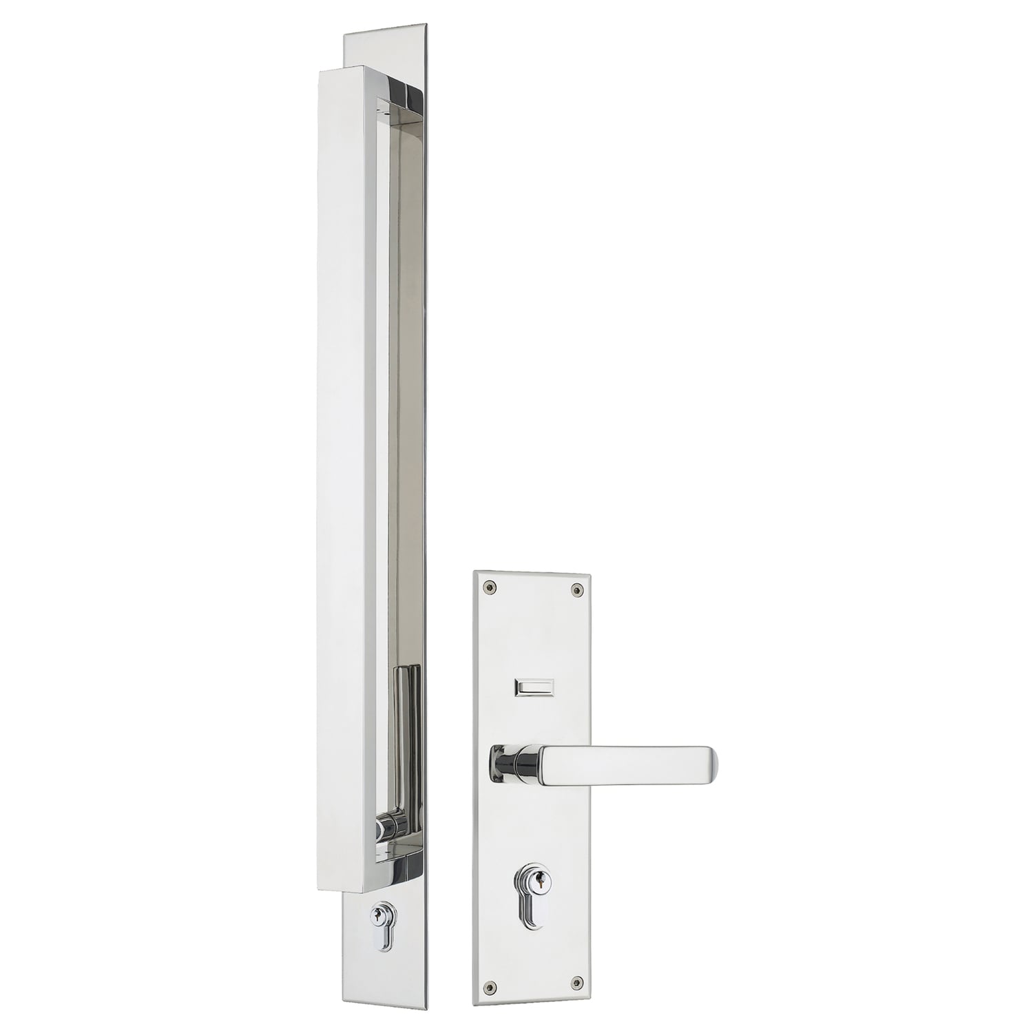 Omni Allure Double Cylinder Pull Handle Entrance Lock Set