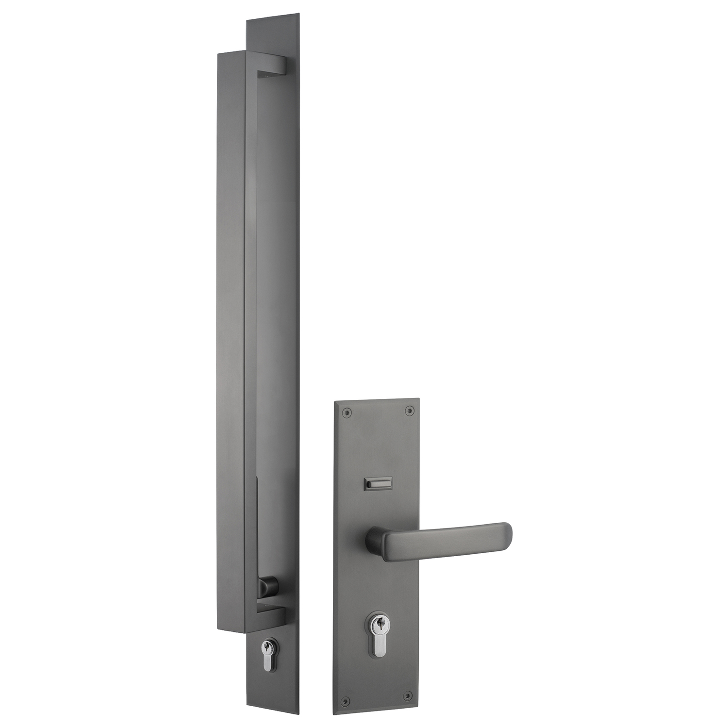 Omni Allure Double Cylinder Pull Handle Entrance Lock Set