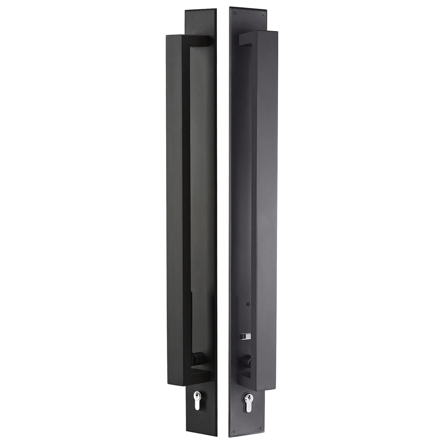 Omni Back to Back Double Cylinder Pull Handle Entrance Lock Set