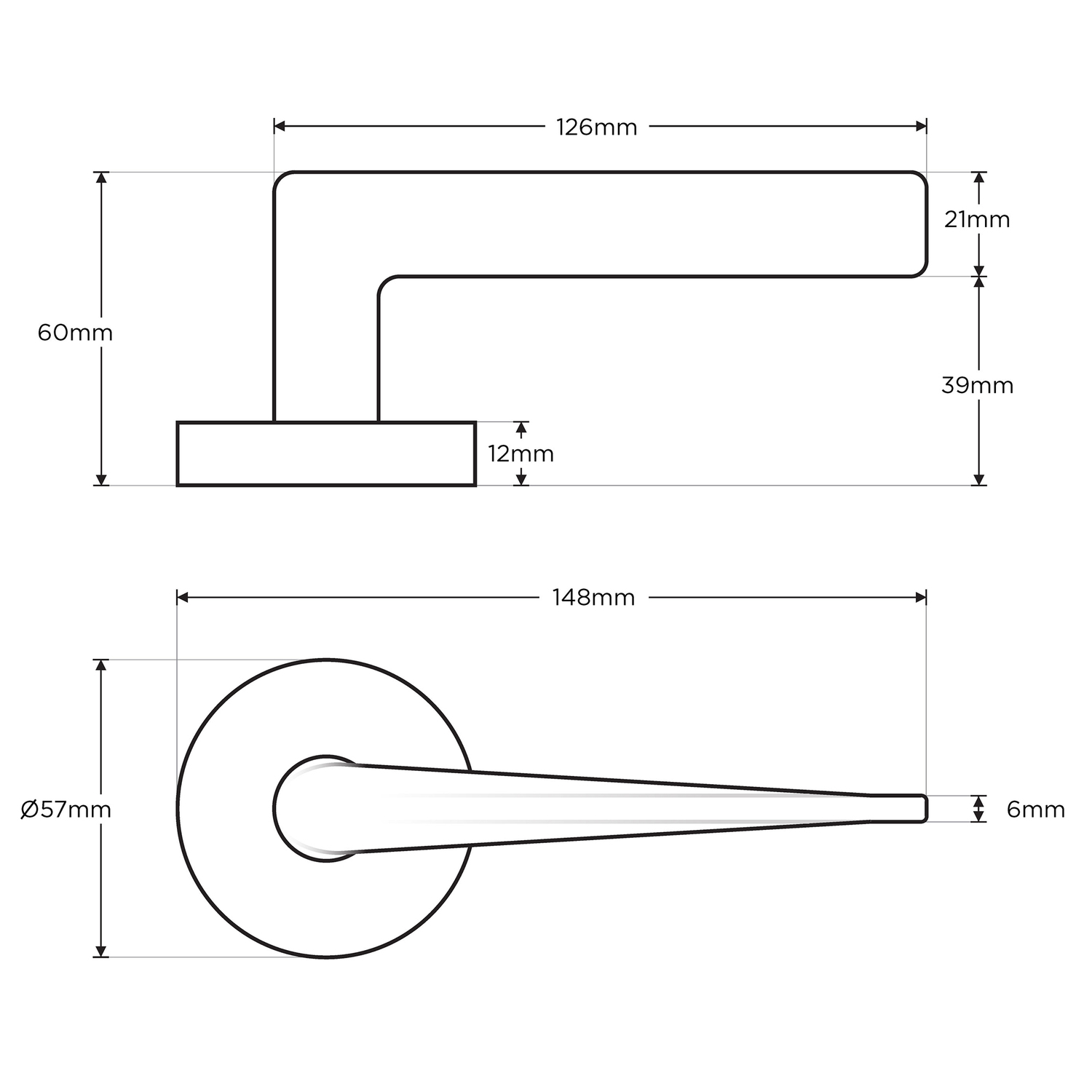 Avant Sierra 57mm Privacy Lever Set