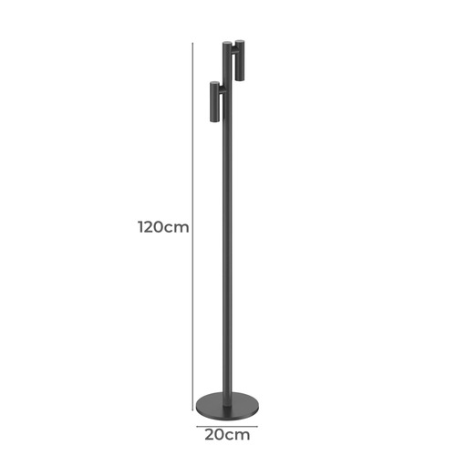 Dominik 2 Light Aluminium Floor Lamp