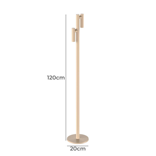 Dominik 2 Light Aluminium Floor Lamp