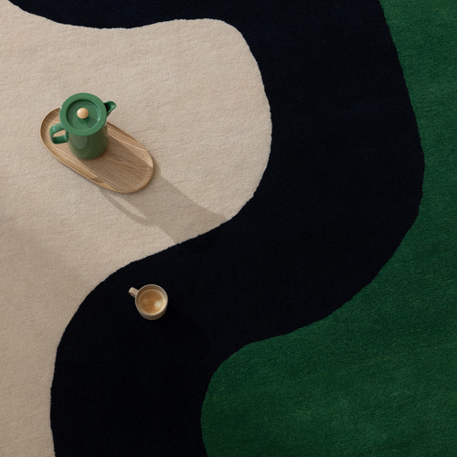 Green Seireeni Hand-Tufted Pure New Wool Rug