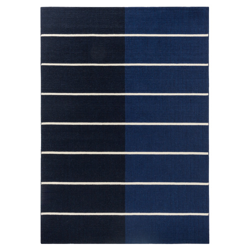 Deep Blue Tiibet Hand-Tufted Pure New Wool Rug