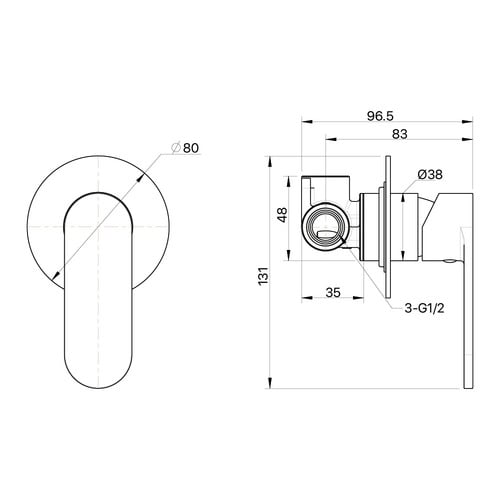 Saffron Small Bath/Shower Mixer