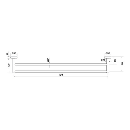 Chia Double Towel Rail