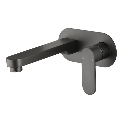 Saffron Backplate Bathroom Wall Mixer Set