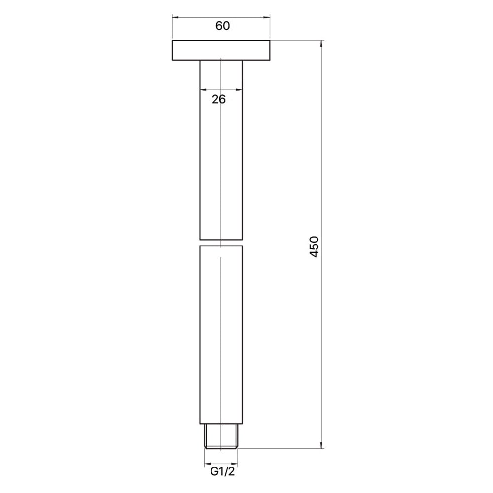 Matcha 450mm Ceiling Shower Arm