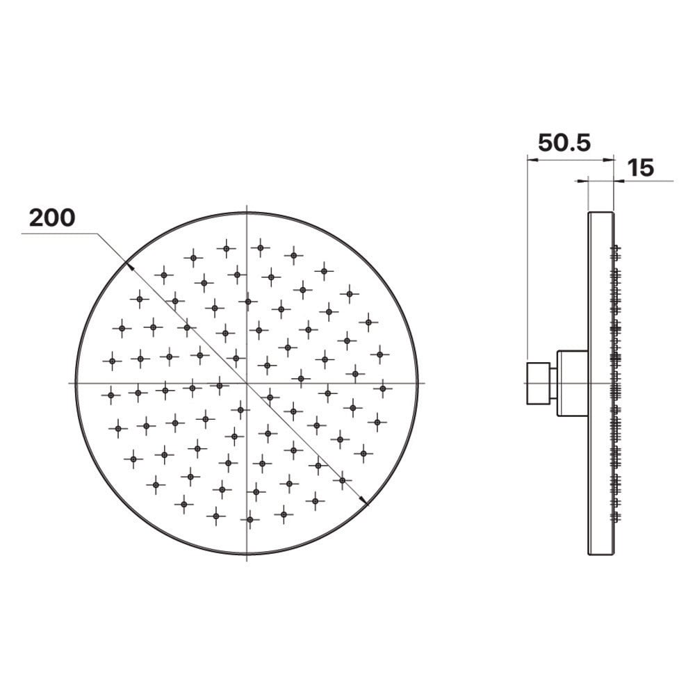 Matcha 200mm Round Shower Head