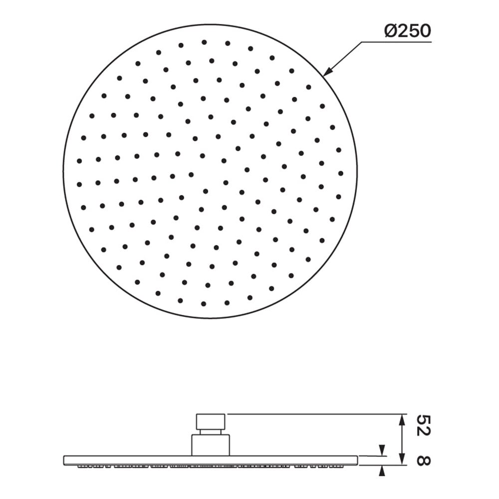 Matcha 250mm Round Shower Head