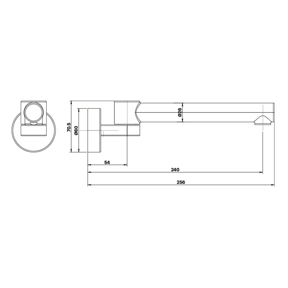 Matcha 240mm Swivel Bath Spout