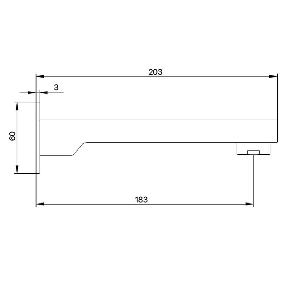Saffron 180mm Basin Spout