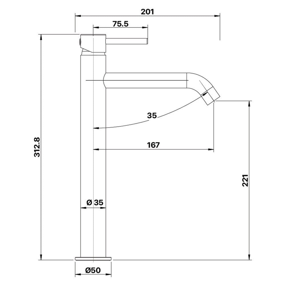 Anise Eco Tall Basin Mixer