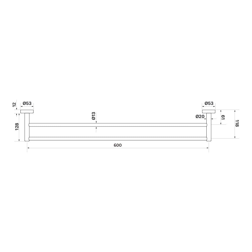 Chia Double Towel Rail