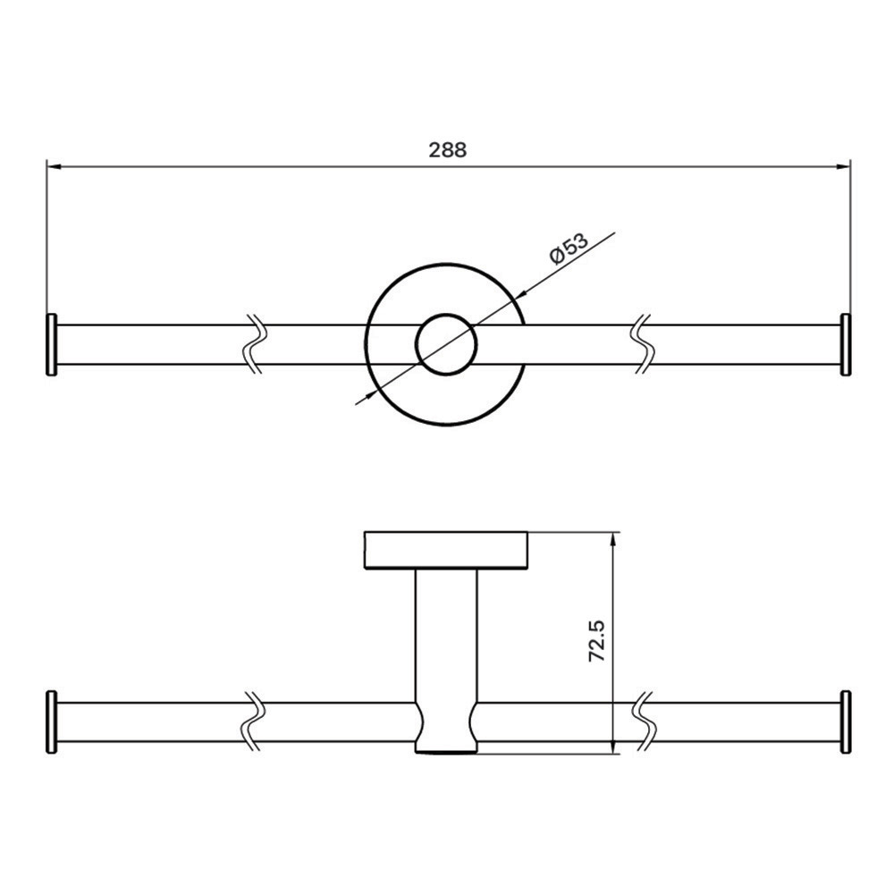 Chia Zinc & Stainless Steel Double Toilet Roll Holder