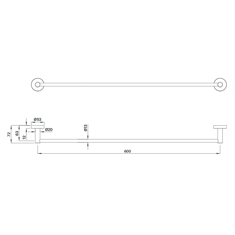 Chia Single Towel Rail